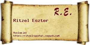 Ritzel Eszter névjegykártya