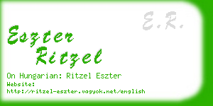 eszter ritzel business card